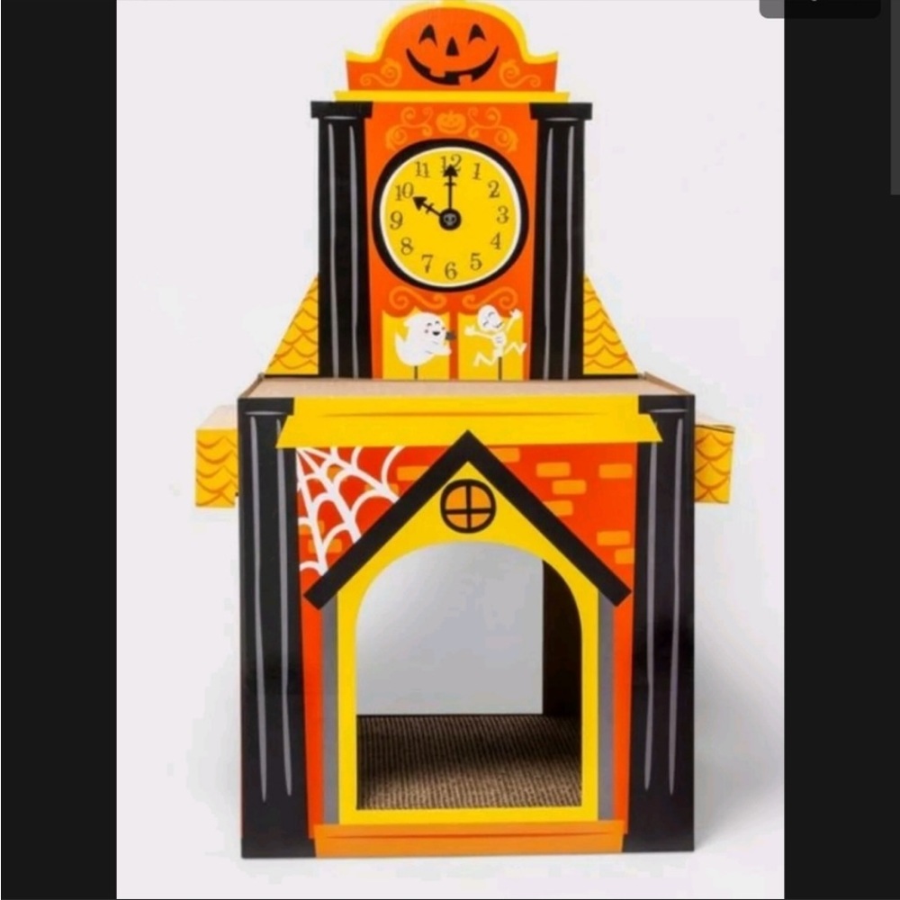 [NEW] {Hide & Eek Target} [Cardboard Halloween Cat Scratcher Clock Tower] 🎃👻